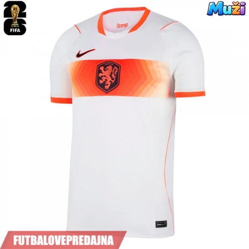 Lacne Muži Futbalové dres Holandsko MS 2026 Krátky Rukáv - Preč